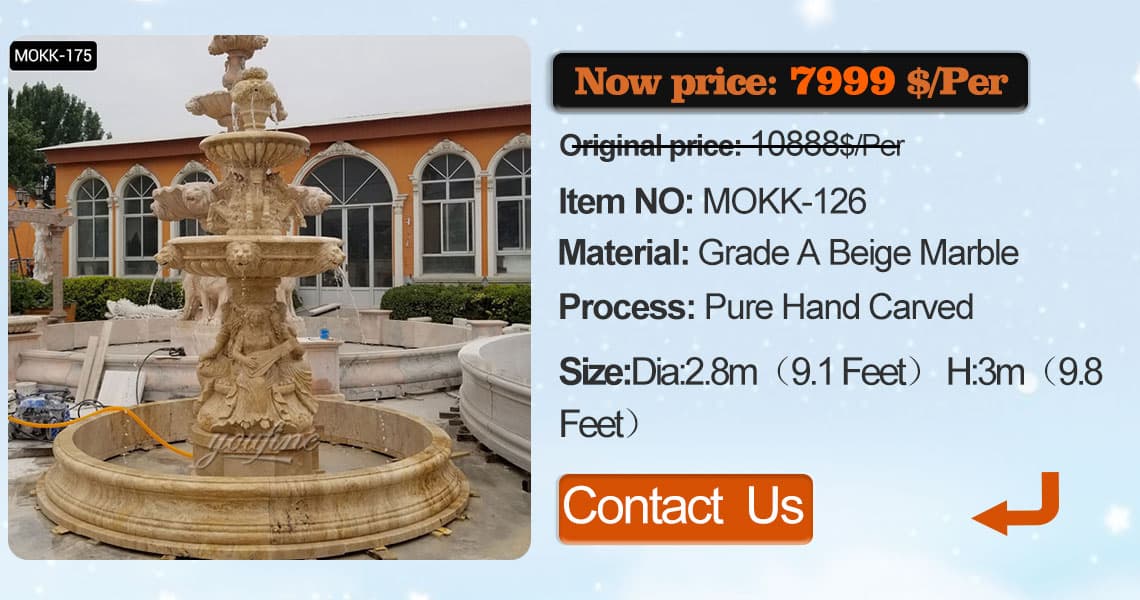 Modern outdoor tiered front yard fountain with elephant Alibaba