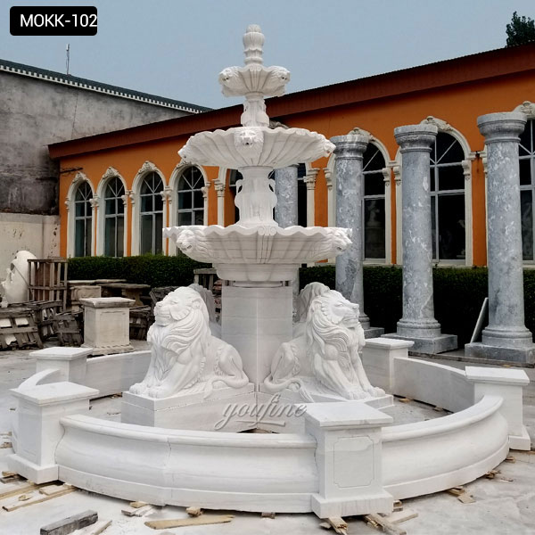 Large Tiered Fountain with Spraying Usa Indoor Marble Water Fountain Yard