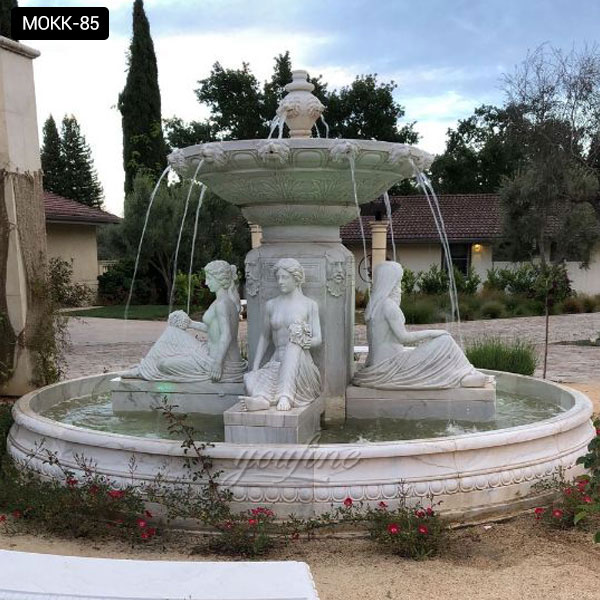 House of the outdoor 3 tiered marble fountain with angels China
